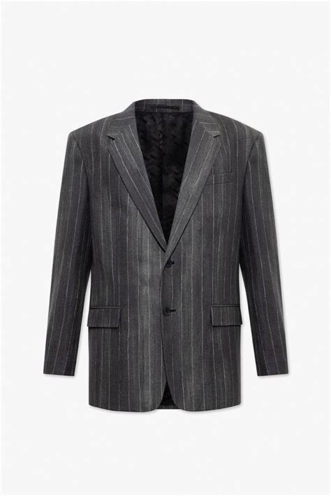 versace mens double breasted blazer 6-1 button|Versace: Gray Wool.